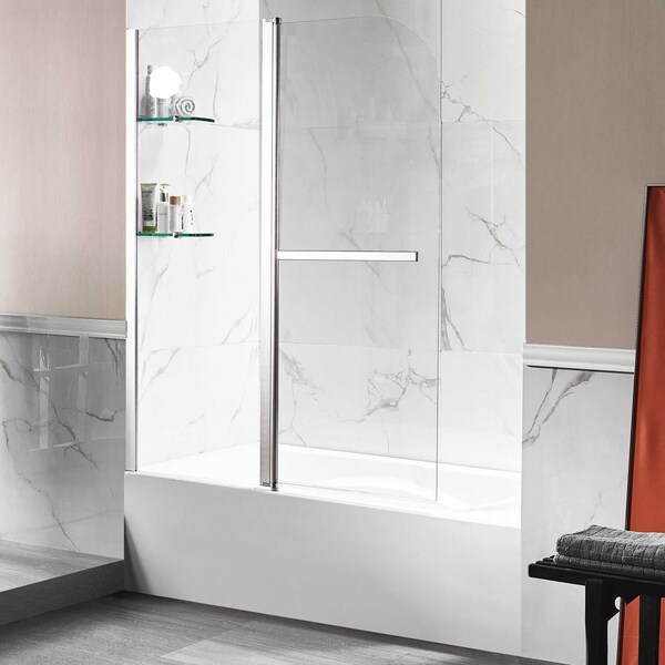 Anzzi Left Drain Tub With 48 x 58 in. Tub Door in Brushed Nickel, 5 ft. SD05401BN-3260L - main